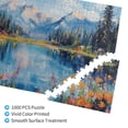 thumbnail image 3 of 1000 PCS 1000 Piece Watercolor Jigsaw Puzzles Spring Forests Lakes,Every Piece Is Unique,Relieve Stress And Enjoy The Fun Of Solving Puzzles,Charm Wooden Puzzle For Adults, 3 of 6