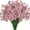 Pink/13.8"/1Pc, variant on Artificial Violets Flowers,UV Resistant Faux Plants,Fake Silk Flowers Spring Decor,Hanging Plant Plastic Greenery Shrubs Garden Porch Window Box Decorating Indoor Outdoor Home Garden Wedding Decor