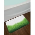 thumbnail image 2 of Grass Bath Mat, Agriculture Gardening Themed House Lawn Illustration Spring Foliage Pattern, Plush Bathroom Decor Mat with Non Slip Backing, 29.5" X 17.5", Green and White, by Ambesonne, 2 of 2