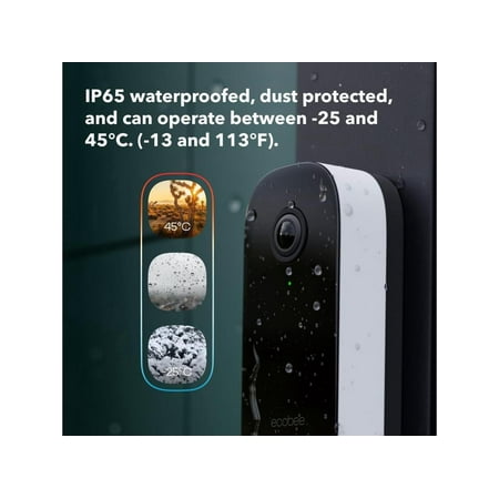 ecobee - Smart Video Doorbell - Wired with Advanced Person and Package Detection - Black