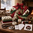 thumbnail image 2 of Fabric Poke Wreath DIY Kit, Christmas Wreath DIY Kit for Adults, Door Hanging Holiday Craft Decor with Bow, 2 of 6
