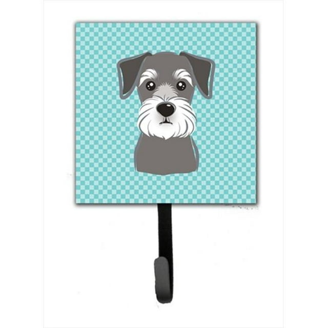 Porte-clés Ou Laisse Schnauzer à Carreaux Bleus
