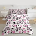 thumbnail image 2 of Castle Fairy Teenagers Kawaii Farmhouse Cow Twin Comforter Sets,Cute Rainbow Bedding Set, 2 of 8