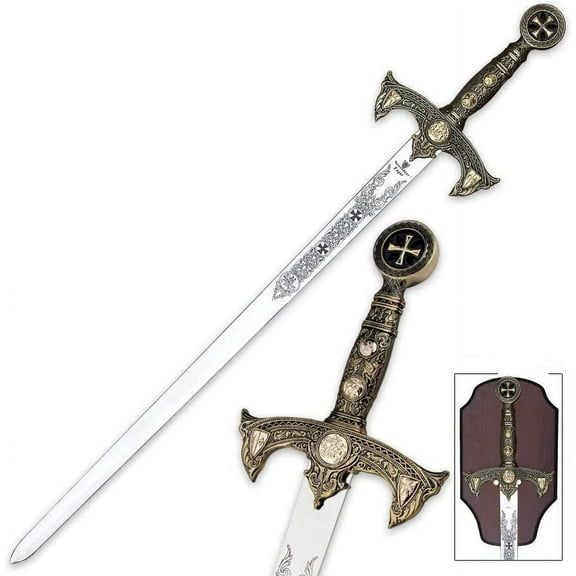 Knights Templar Sword with Plaque