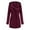 Wine, variant on Lolmot Trench Coats for Women Casual Loose Plus Size Hooded Jackets Solid Zip Up Long Sleeve Outdoor Waterproof Windproof Raincoat with Pockets
