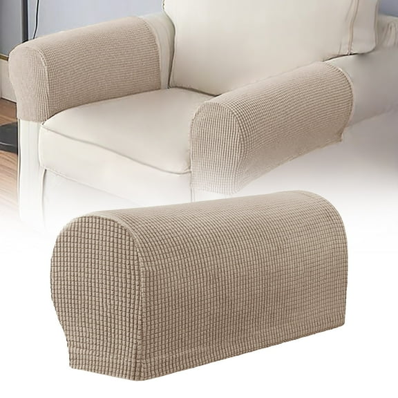 Soft Stretch Plush Armrest Cover，Armrest Covers for Chairs/Sofas，Couch Arm Covers，Furniture Protector Armchair Slipcover for Recliner，Set of 2