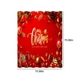 thumbnail image 3 of Birdeem Rideau de Douche Flocons de Neige Rouges de Noël avec 12 Crochets Joyeux Noël Bokeh Pailleté Décoration de Baignoire Entretien Facile Tissu Polyester Lavable, 3 of 6
