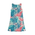 thumbnail image 5 of YOUYEDIAN Hawaiian Dresses for Teens Crew Neck Sleeveless Sundress 2026 Summer Vacation Palm Tree Print Dress Cute Light Blue Midi Dress,Light Blue 9-10 Years, 5 of 6