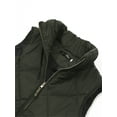 thumbnail image 4 of Gureui Women Sleeveless Winter Warm Vest, Solid Color Stand Collar Padded Zipper Up Side Pockets Gilet Quilted Puffer Wild Fashion Jacket Vest, 4 of 9