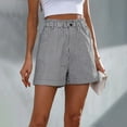 thumbnail image 3 of Women's High Waisted Baggy Shorts Linen Casual Comfy Summer Cotton Outfits Fashion Clothing Summer Flowy Shorts with Pockets S-2XL, 3 of 7