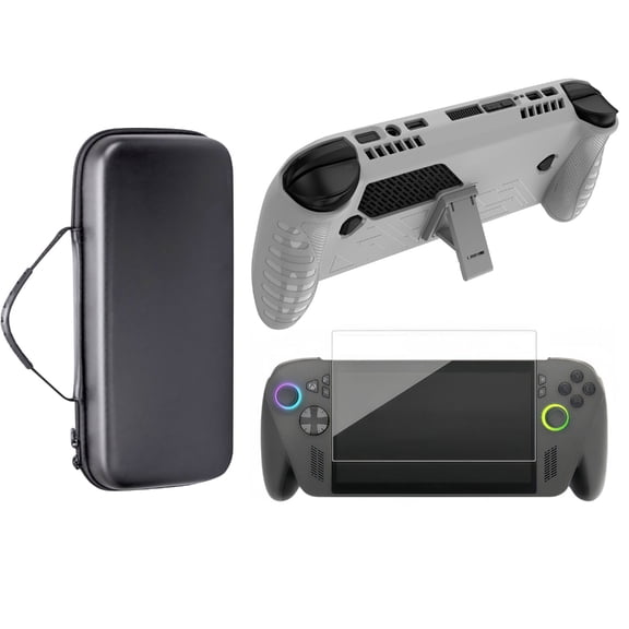 PatungKu Shockproof EVA Case With Tempered Glass Screen Film For Gaming Consoles