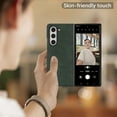 thumbnail image 2 of Magnetic Case for Samsung Galaxy Z Fold 7, Wireless Charging, Magnetic Car Mount Support, PU Leather Slim Flexible Bumper Protective Cover Skin-Feel Microfiber for Samsung Galaxy Z Fold 7, Green, 2 of 8
