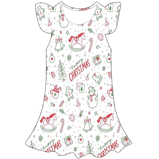 Niñas Cosplay Navidad vestido de dibujos animados disfraces niños verano vestir niños fiesta de cumpleaños Santa Claus vestidos ropa 1-10 Y6T Gao Jinjia LED