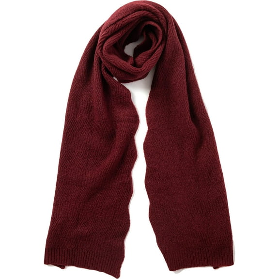 INC Womens Winter Chevron Muffler Scarf Red O/S