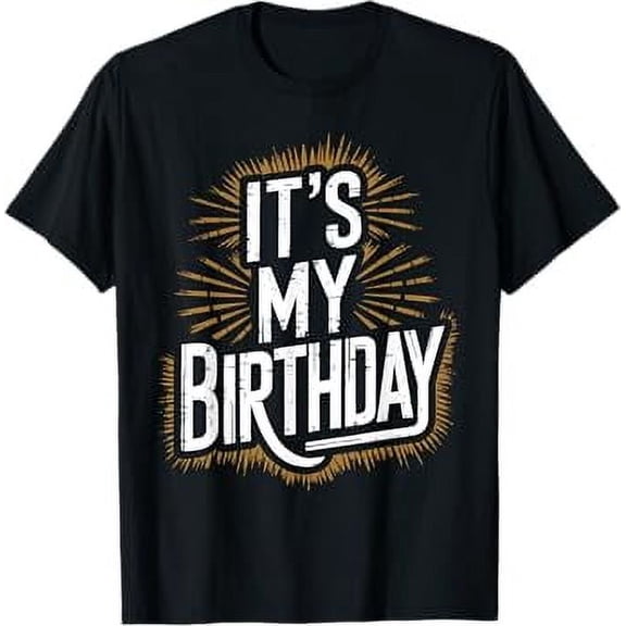 Vintage It's My Birthday Distressed Men Women Kids B-day T-Shirt