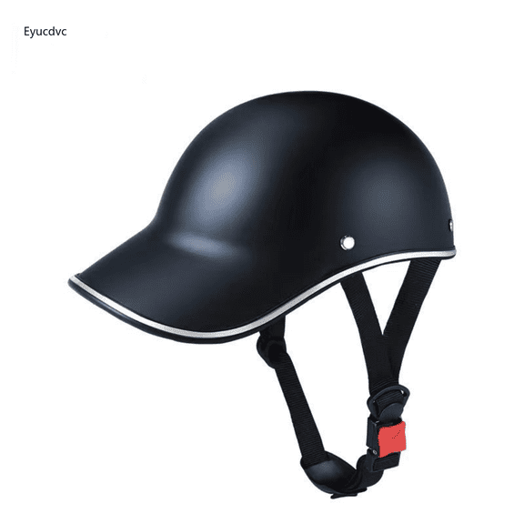 Eyucdvc Retro Baseball Cap Style Half Bike Helmet Adjustable Protective PU Headgear for Adult Men Women Cycling Scooter Riding