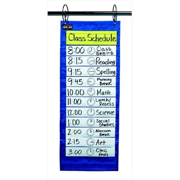 School Smart  Classroom Schedule Pocket Chart