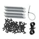 thumbnail image 2 of 120 piezas de clips para luces de canalón, ganchos colgantes, ganchos para luces, decoraciones compactas en forma de S Negro, 2 of 7
