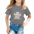 thumbnail image 2 of CCRFTGI 100 Days Of School Shirt for Children Girls Boys Size 10-12 Cute Party Tee Top Summer Tops Girls Clothes Fashion 100 Days Of School Costume Gray 5-6 Years, 2 of 5