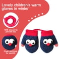 thumbnail image 3 of Mitaines pour Tout-Petits avec Cordon, Gants d'Hiver Chauds Extensibles à Doigts Complets, 3 of 5