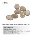 thumbnail image 3 of Plano Ovalado Piedra, Ovalado Ágata Cuentas 18mm x 13mm Plano Espalda Cristal Piedra Cuentas para Joyería Fabricación DIY Foto Marco Hogar Decoración 7uds, Transparente Gris, 3 of 7