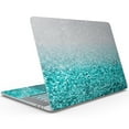 thumbnail image 3 of DesignSkinz Aqua Blue & Silver Glimmer Fade Full-Body Skin Decal Wrap Cover for MacBook Pro 13" with CD Drive (A1278), 3 of 9