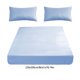 thumbnail image 3 of Lámina De Fibra Sábana bajera ajustable de 220x200 cm con 1 par de fundas de almohada,antideslizante,protector de colchón de cobertura total,material de fibra suave (azul claro). Rkxzt, 3 of 9