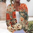 thumbnail image 2 of Kaondbfi Women's Cardigan, Fall Cute Print Open Front Knit Cardigan Sweater Winter Casual Loose Button Down Long Sleeve Coat Winter Coat for Women, 2 of 4