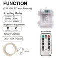 33 Feet 100 LED Fairy Lights with Remote Timer, Battery Operated
