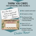 thumbnail image 4 of Next Appointment Reminder Thank You Cards - 3.5" x 2" Standard Business Card - Set of 50 - Blank Stationery - Beautiful and Minimalist Business Thank You Cards for Under $10!, 4 of 5