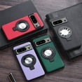 thumbnail image 2 of Case For Google Pixel 6 Magnetic Phone Case, Ring Holder Kickstand Case with Wireless Charging PU Leather Rugged Shockproof Protective Case for Google Pixel 6 5G 6.4" 2021,Black, 2 of 8