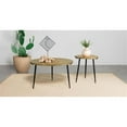 thumbnail image 5 of Pemberly Row Round Solid Wood Coffee Table in Natural and Black, 5 of 6
