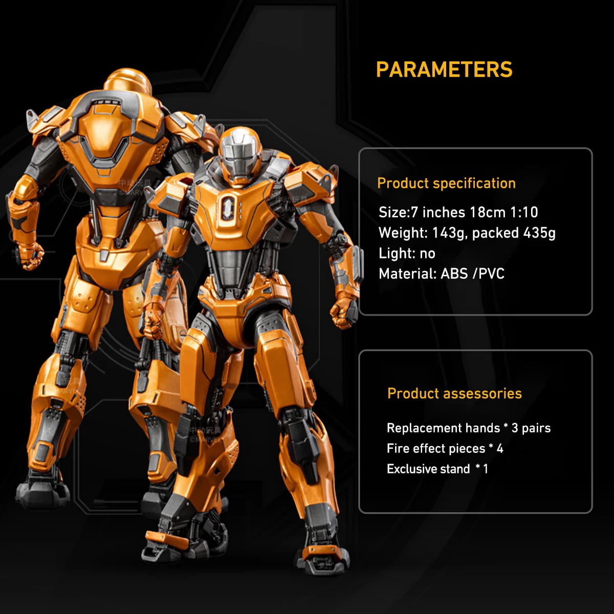 ZD Toys 1/10 Scale Iron Man MK36 Peacemaker Armor Collectors Action Figure
