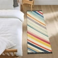 thumbnail image 3 of Yayeee Runner Rug for Bedroom 2'x6' Machine Washable Hallway Non Slip Mat, Striped Pattern, 3 of 8