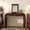 Espresso Style3, variant on WAWOKV 39" Minimalist Makeup Vanity Table with Semicircle Mirror, Wood Modern Dressing Table with Touch Screen Lighted Mirror & Storage Drawer & Curved Edges for Bedroom (Natural)