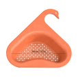 thumbnail image 3 of Fregadero Colador Cesta Triangular Colgando Filtro Estante de almacenamiento Naranja, 3 of 3