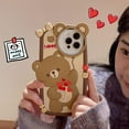 thumbnail image 6 of Kawaii Phone Cases Apply to iPhone 14 Pro,Cute 3D Cartoon Bear Phone Cover Soft Silicone Funny Love Balloon Bear Case for Women Girls Shockproof Protective Cover for iPhone 14 Pro, 6 of 15