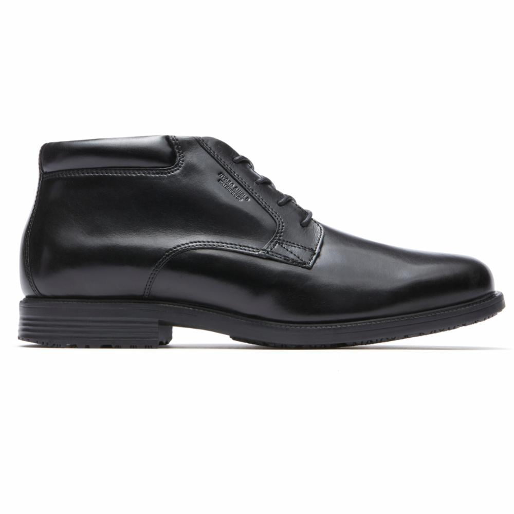rockport men's essential details waterproof dress chukka boot