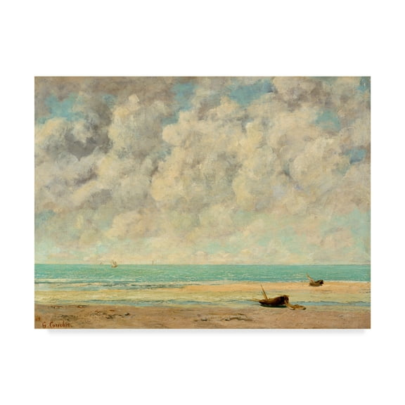 Trademark Fine Art 'The Calm Sea' Canvas Art by Gustave Courbet