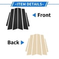 thumbnail image 3 of Unique Bargains 6 Pcs Moldura de Ventana del Pilar de la Puerta para Cadillac ATS 2013-2015 Negro Frontal Trasero Izquierdo Derecho Sticker Antirrayones Cubierta Exterior del Pilar de la Puerta, 3 of 7