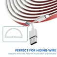 thumbnail image 4 of 1PC 2m/78.74inch Cord Management Channel,Invisible Decorative Wire Cover, Anti-Step Protector, Adhesive Soft Cable Racew, 4 of 9