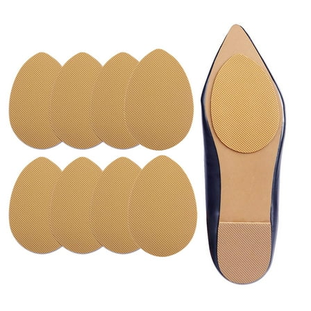 Non-Slip Shoes Pads Adhesive Shoe Sole Protectors, PandaTop High Heels Anti-Slip Shoe Grips (Khaki - 4 Pairs)