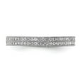thumbnail image 3 of Auriga Fine Jewelry 925 Sterling Silver Rh-plated Brilliant-cut CZ Two Row Eternity Ring for Women Size 8, 3 of 5