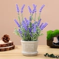 thumbnail image 2 of Arreglos de lavanda de plástico con flores artificiales en macetas para decoración (morado), 2 of 6