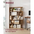 thumbnail image 2 of VASAGLE Bookshelf, 5-Tier Bookcase, 24 x 90 x 159 cm, Storage Shelf with Open Compartments, for Living room, Bedroom, Office, Rustic Brown, 2 of 6