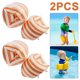 thumbnail image 1 of 2 Pares Anillos Flotantes para Brazo Aire Doble Funda Inflable (raya) Naranja, 1 of 5
