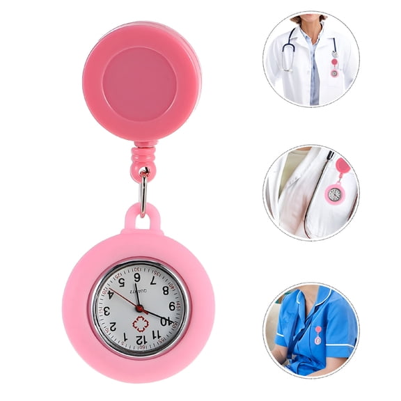DESIGNICE Medical Watches for Women Nurse Tool Nurses Retractable Man Student Pink