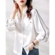 thumbnail image 3 of Woman Spring Autumn Style Blouses Shirts Lady Casual Long Sleeve Turn-down Collar Blusas Tops, 3 of 5