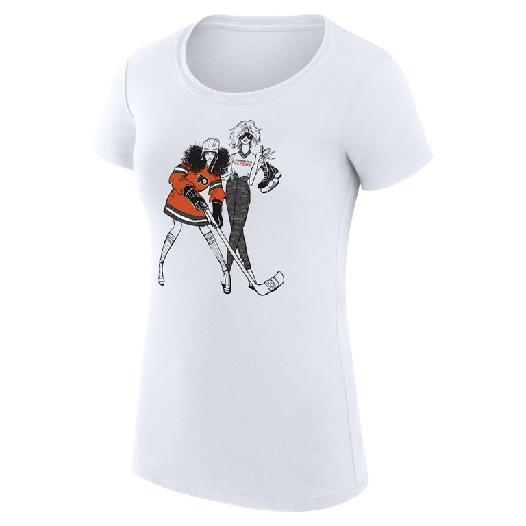 【HOCKEY】 CARL TEE WHITE Women's G-III 4Her by Carl Banks White Philadelphia Flyers