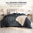 thumbnail image 6 of WISHEAD Queen Comforter Duvet Insert, Reversible Quilted with Corner Tabs, Ultra Soft for All Season, Hotel Down Alternative Cooling Breathable Bedding, Machine Washable (Dark Gray, 88" x 88"), 6 of 8